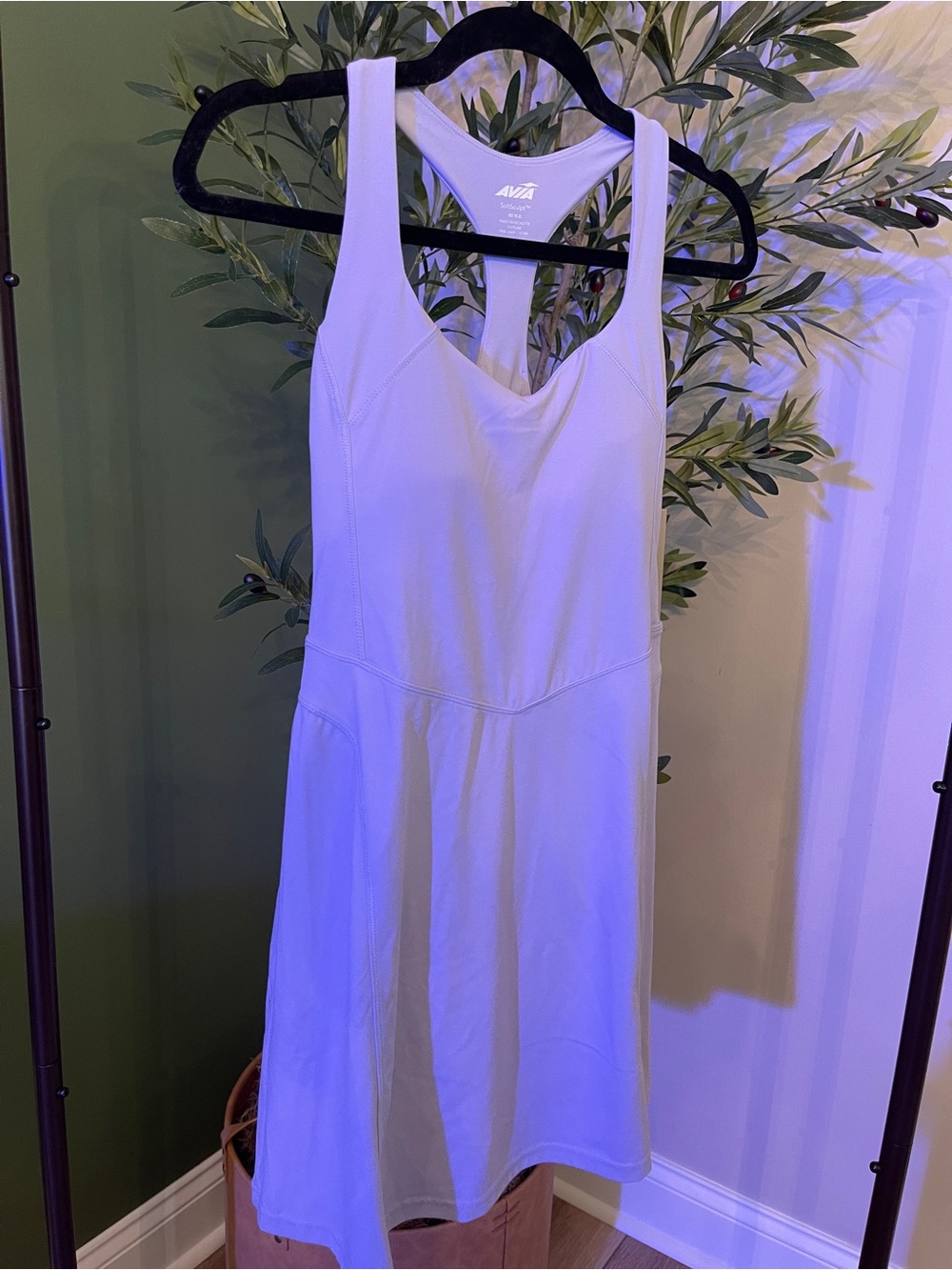 Avia Lavender Scoop Neck Mini Dress